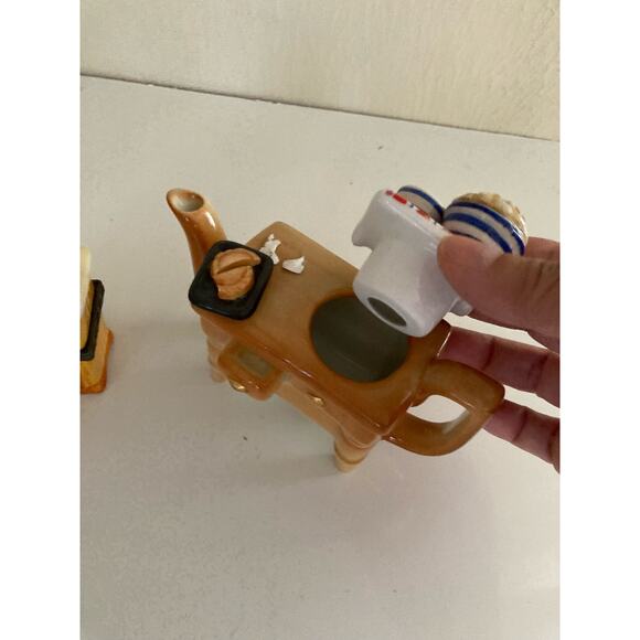 VTG Cardew Design + Silvestri Ceramic Mini Trinket Boxes Kitchen Theme Tea - Picture 5 of 8